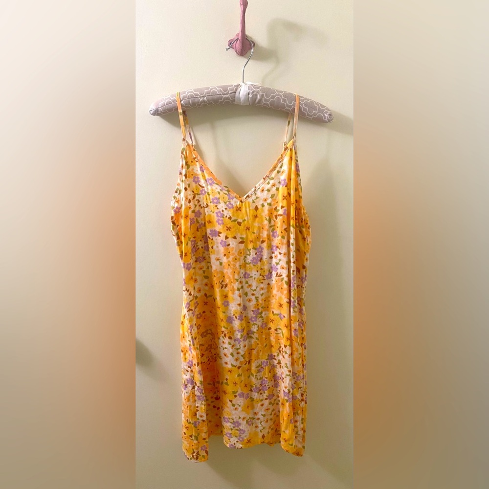 Billabong Yellow Floral Slip Dress